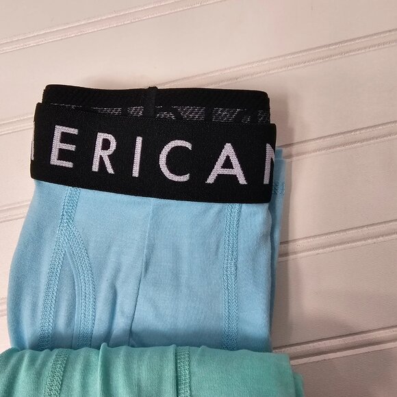 American Eagle Men's 2 Pack Blue Regular Length Boxer Briefs Size XS NIP Read - Picture 6 of 8